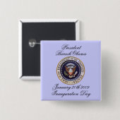 President Barack Obama Vierkante Button 5,1 Cm (Voorkant /achterkant)