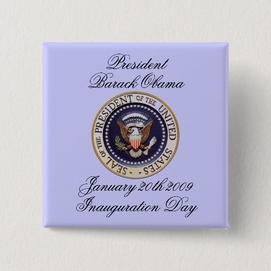 President Barack Obama Vierkante Button 5,1 Cm (Voorkant)