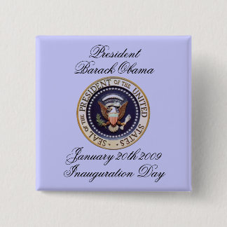 President Barack Obama Vierkante Button 5,1 Cm