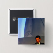 President Barack Obama Vierkante Button 5,1 Cm (Voorkant /achterkant)