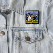PRESIDENT BARACK OBAMA VIERKANTE BUTTON 5,1 CM (In situ)