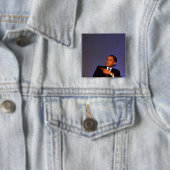 President Barack Obama Vierkante Button 5,1 Cm (In situ)