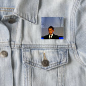President Barack Obama Vierkante Button 5,1 Cm (In situ)