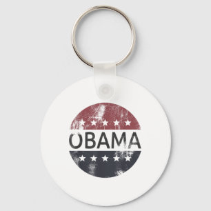 President Barack Obama voor Retro Obama Sleutelhanger