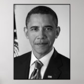 President Barack Obama — zwart en wit Poster (Voorkant)