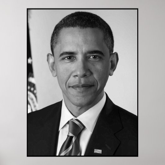 President Barack Obama — zwart en wit Poster (Voorkant)