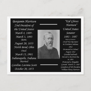 President Benjamin Harrison Briefkaart