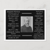 President Benjamin Harrison Briefkaart (Voorkant)