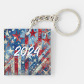 President Biden en VP Harris 2024 Verkiezingen Sleutelhanger (Achterkant)