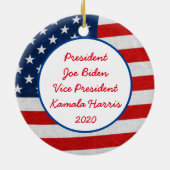 President Biden en VP Harris Keepsake Keramisch Ornament (Achterkant)