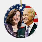 President Biden en VP Harris Keepsake Keramisch Ornament (Voorkant)