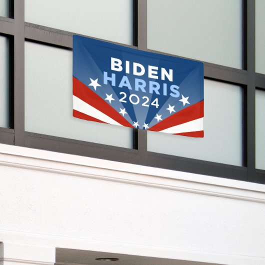 President Biden Harris 2024 Spandoek (Buitenkant Gebouw)