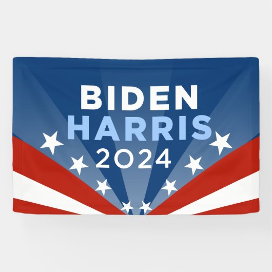 President Biden Harris 2024 Spandoek (Horizontaal)