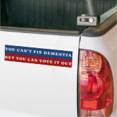 President Biden Je kunt dementie niet oplossen Bumpersticker (Op Truck)
