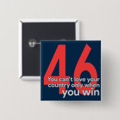 President Biden op 6 januari Vierkante Button 5,1 Cm (Voorkant /achterkant)