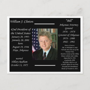 President Bill Clinton Briefkaart