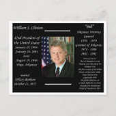 President Bill Clinton Briefkaart (Voorkant)
