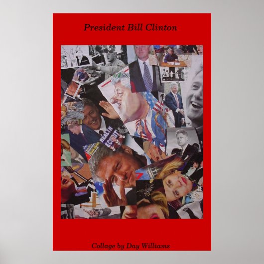 President Bill Clinton Collage Poster (Voorkant)