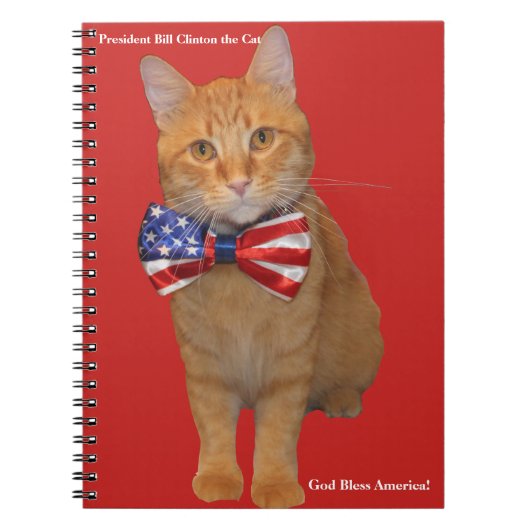 President Bill Clinton de Katten Spiraal Notebook! Notitieboek (Voorkant)