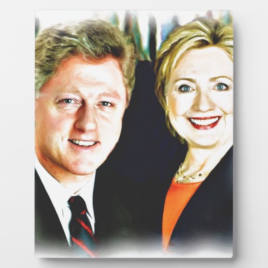 President Bill Clinton en President Hillary Clinto Fotoplaat (Voorkant)