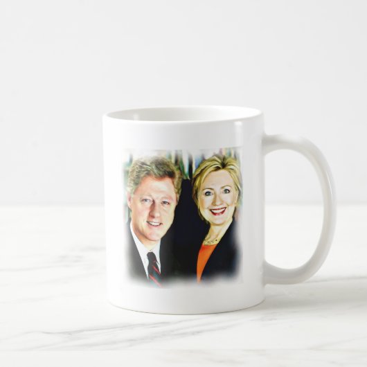 President Bill Clinton en President Hillary Clinto Koffiemok (Rechts)
