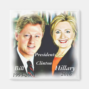 President Bill Clinton en President Hillary Clinto Magneet