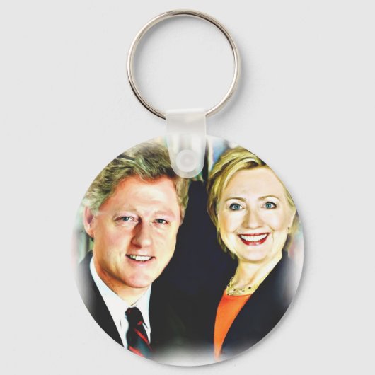 President Bill Clinton en President Hillary Clinto Sleutelhanger (Voorkant)