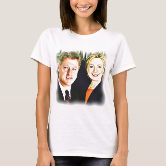 President Bill Clinton en President Hillary Clinto T-shirt (Voorkant)