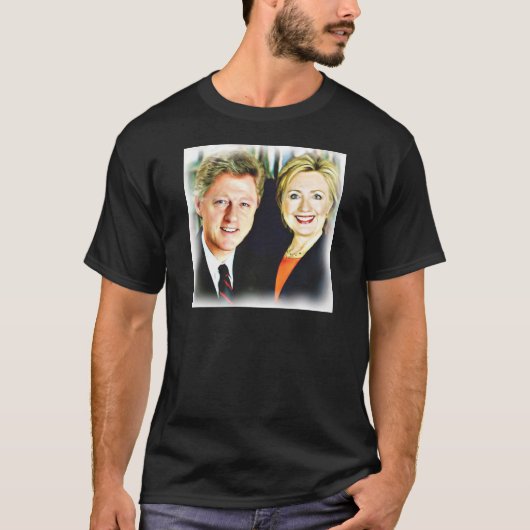 President Bill Clinton en President Hillary Clinto T-shirt (Voorkant)