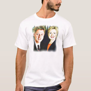 President Bill Clinton en President Hillary Clinto T-shirt