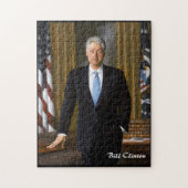 President Bill Clinton Jigzaag Puzzle Legpuzzel (Verticaal)