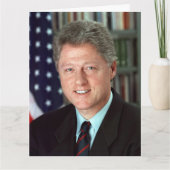 President Bill Clinton Offical Portret Birthday Kaart (Voorkant)