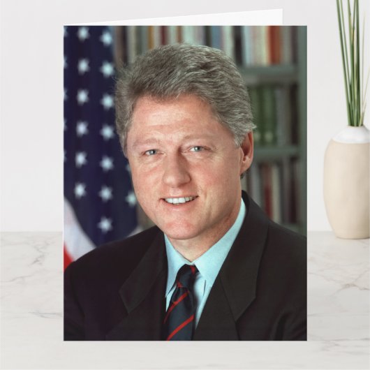 President Bill Clinton Offical Portret Birthday Kaart (Voorkant)