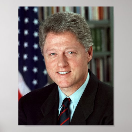 President Bill Clinton Officieel portret 8 x 10 Poster (Voorkant)