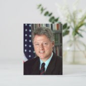 President Bill Clinton Officieel portret Briefkaart (Staand voorkant)