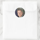 President Bill Clinton Officieel portret Ronde Sticker (Tas)