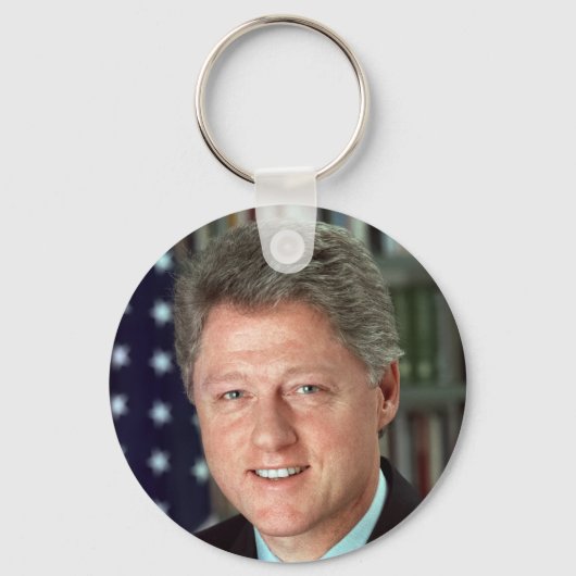 President Bill Clinton Officieel portret Sleutelhanger (Voorkant)