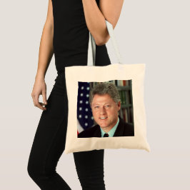 President Bill Clinton Officieel portret Tote Bag