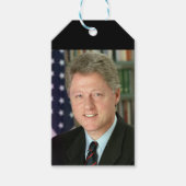 President Bill Clinton Witte Huis Foto Cadeaulabel (Voorkant)