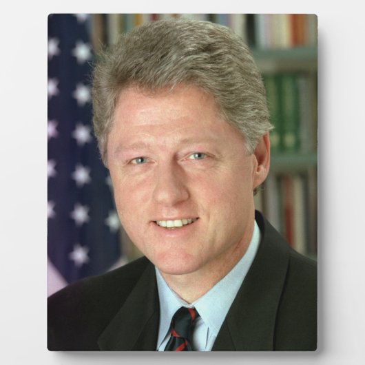 President Bill Clinton Witte Huis Foto Fotoplaat (Voorkant)