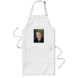 President Bill Clinton Witte Huis Foto Lang Schort