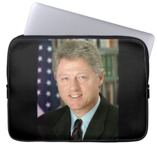 President Bill Clinton Witte Huis Foto Laptop Sleeve