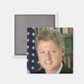 President Bill Clinton Witte Huis Foto Magneet (Voorkant / Achterkant)