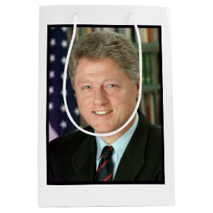 President Bill Clinton Witte Huis Foto Medium Cadeauzakje