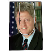 President Bill Clinton Witte Huis Foto Medium Cadeauzakje (Achterkant)