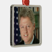 President Bill Clinton Witte Huis Foto Metalen Ornament (Rechts)