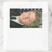 President Bill Clinton Witte Huis Foto Rechthoekige Sticker (Tas)