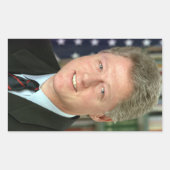 President Bill Clinton Witte Huis Foto Rechthoekige Sticker (Voorkant)