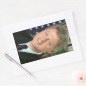 President Bill Clinton Witte Huis Foto Rechthoekige Sticker (Envelop)