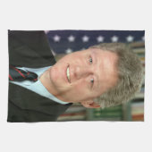 President Bill Clinton Witte Huis Foto Theedoek (Horizontaal)